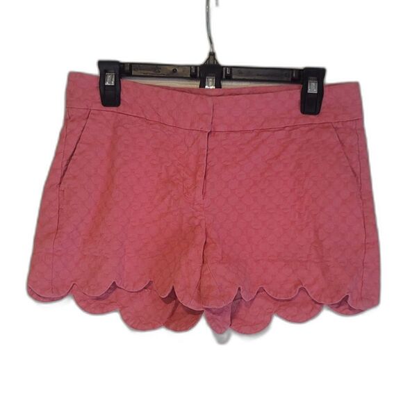 #440 | Pink Salmon Textured Crown & Ivy Scallop Shorts Size 4 - Picture 1 of 13